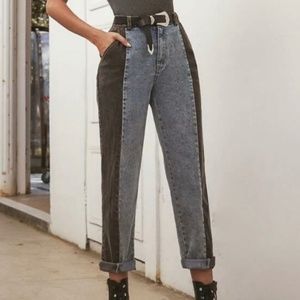 Two Toned Mom Jeans